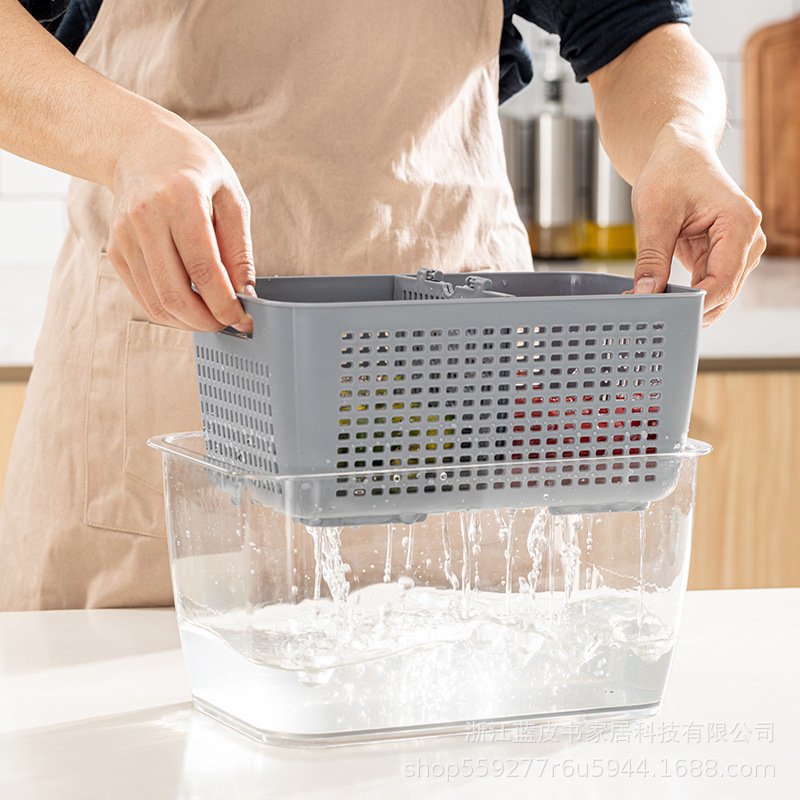 Hot sell Plastic PET Kitchen Stackable Container Storage Boxes Bins Refrigerator Drawer Fridge Organizer Food Storage Container