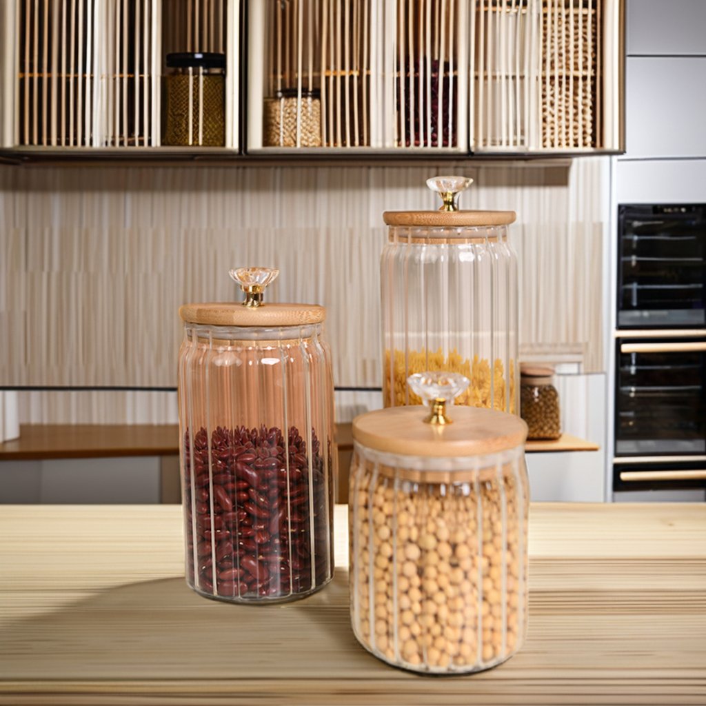 Aspire Hot Sale Stylish and Simple Glass Food Storage Jar Storage Box Kitchen Accessories