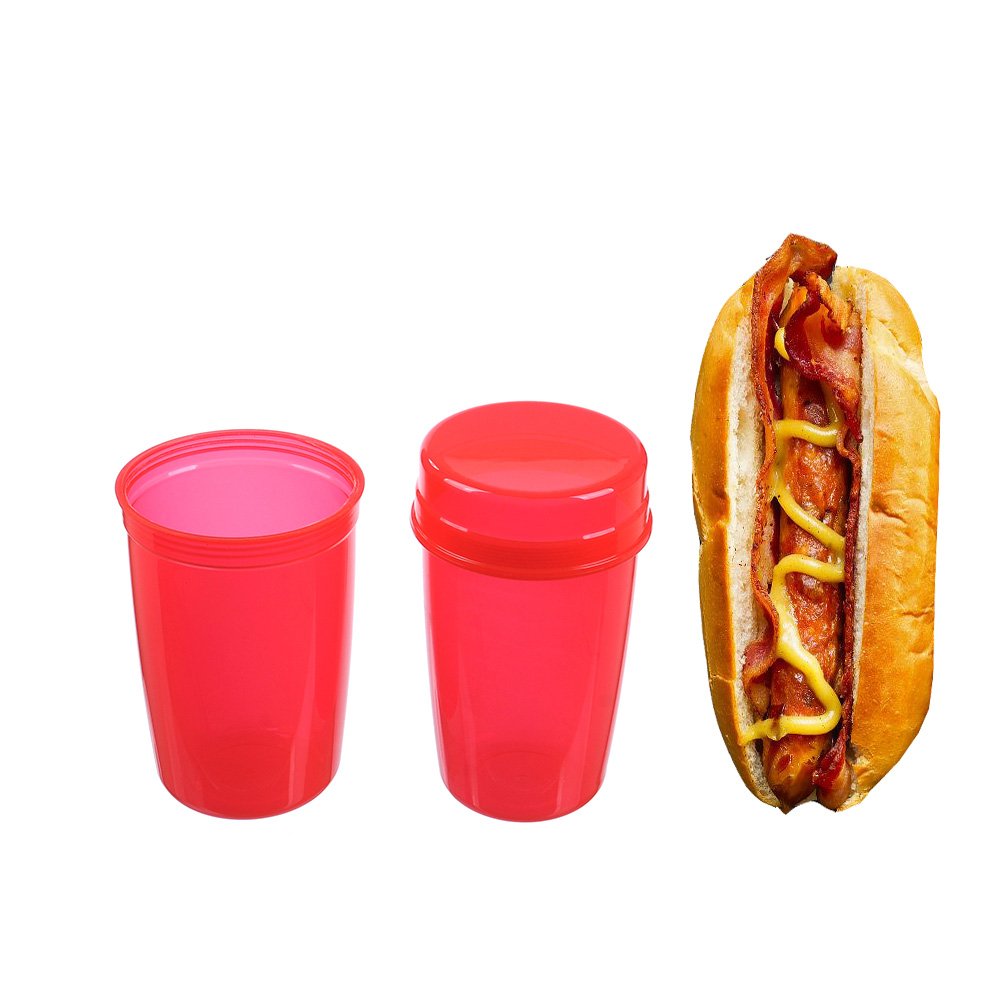 To go reusable plastic take away food packaging boxes container for hot dog cup with lid set