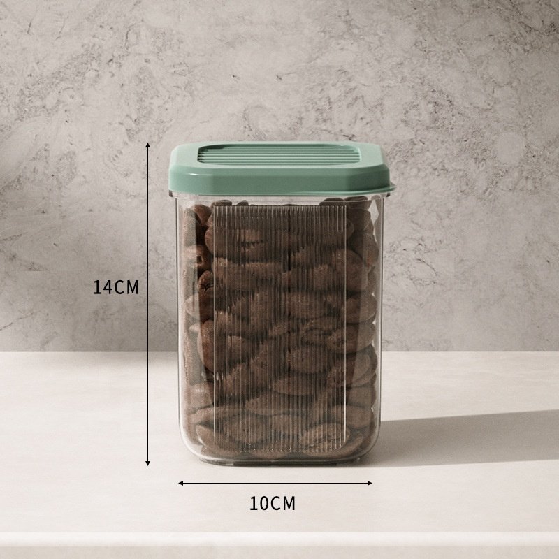 Bpa-free Airtight Kitchen Pantry Organizer Sealed Food Boxes & Bins with Silicone Lid Reusable Food Storage Containers Injection