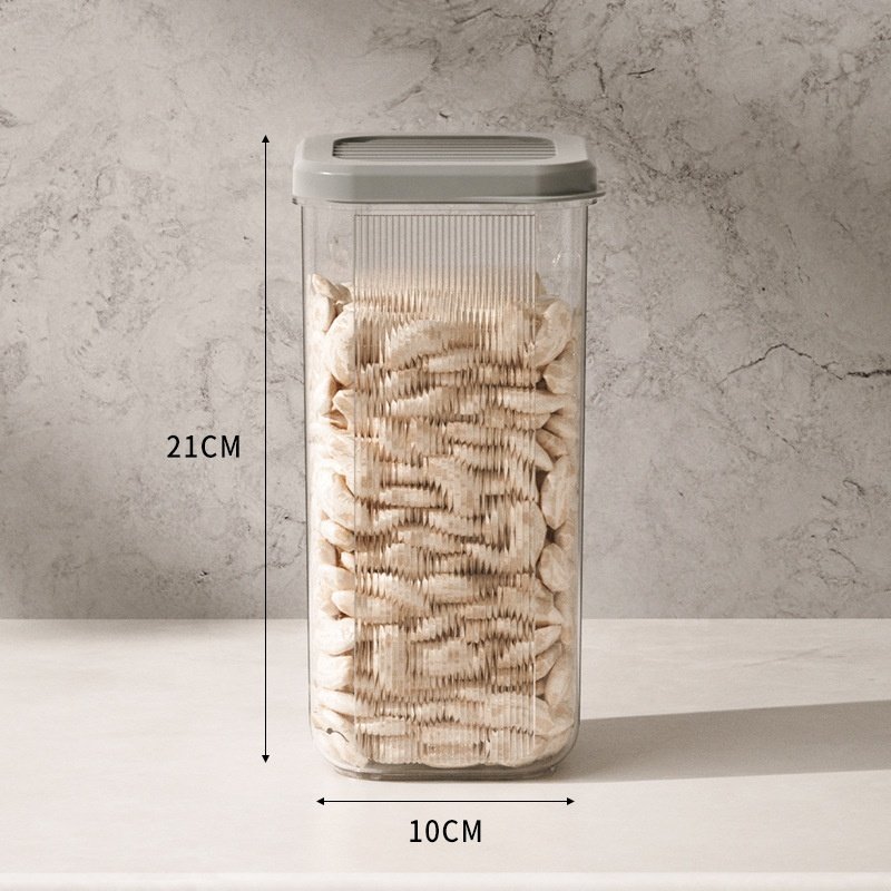Bpa-free Airtight Kitchen Pantry Organizer Sealed Food Boxes & Bins with Silicone Lid Reusable Food Storage Containers Injection