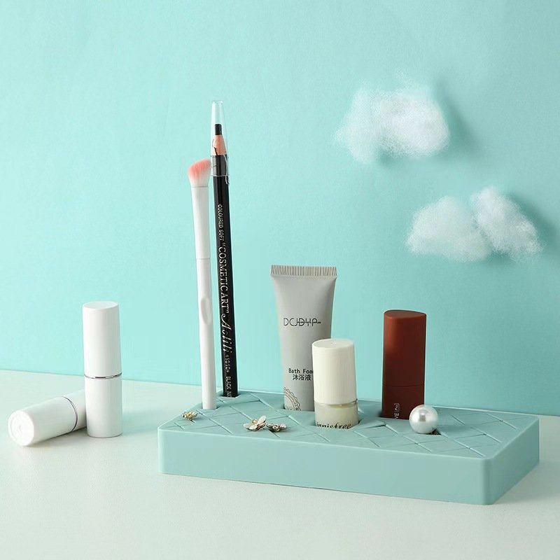Silicone lipstick storage box cosmetic organizer fashion big capacity cosmetic storage box