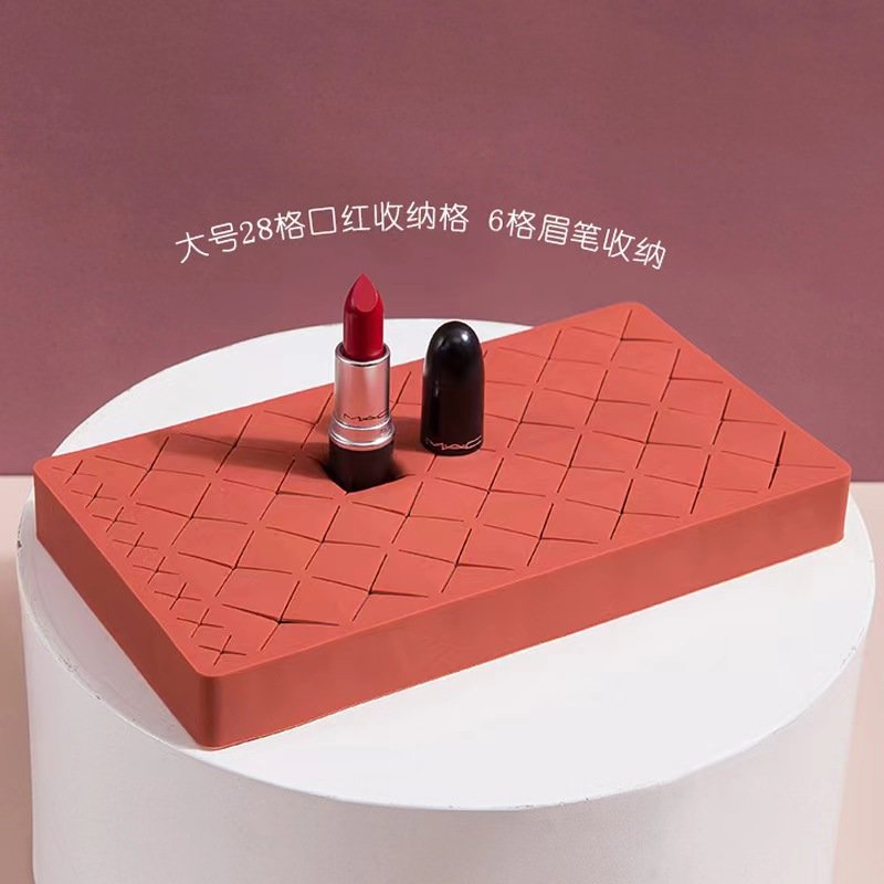 Silicone lipstick storage box cosmetic organizer fashion big capacity cosmetic storage box