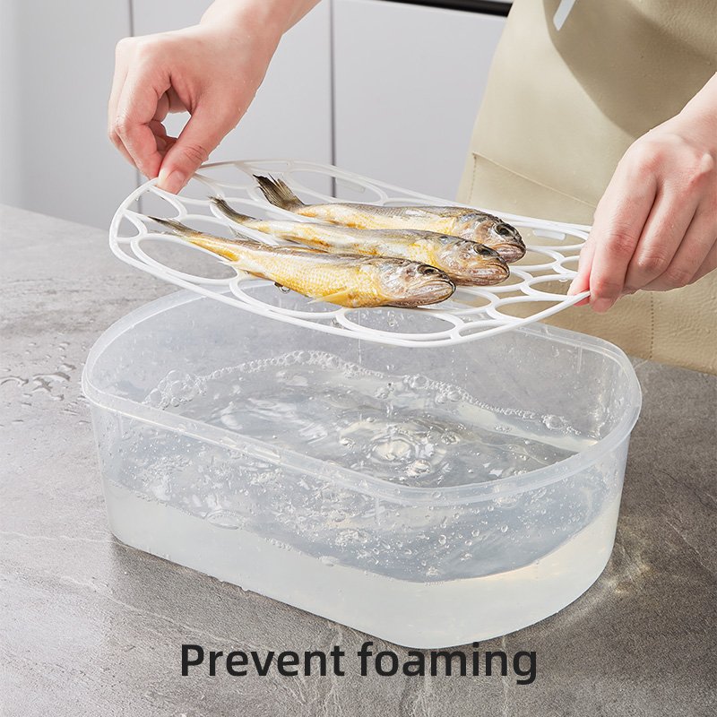 Customized Size Retractable Kitchen Meat Fish Storage Box Fridge Organizer Case Fruits Vegetables Drain Crisper