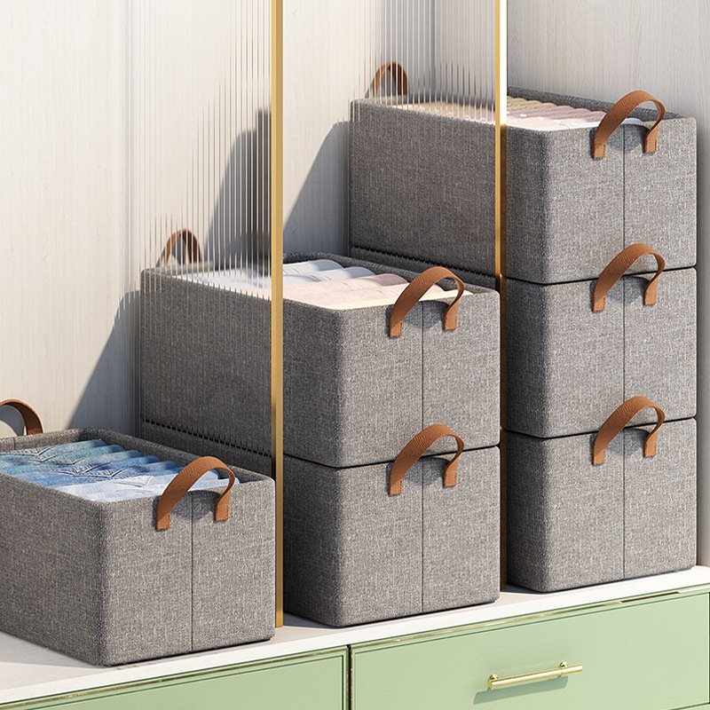 Oxford Cloth Folding Storage Box Clothes Storage Box Home Portable Storage Basket