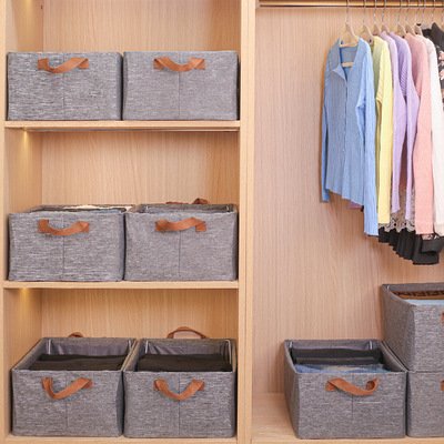 Oxford Cloth Folding Storage Box Clothes Storage Box Home Portable Storage Basket