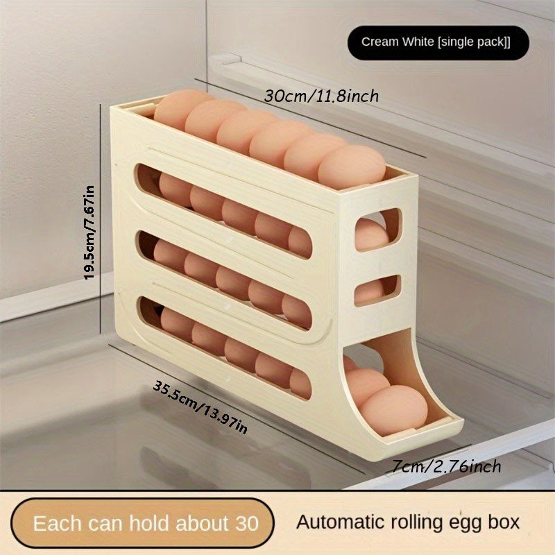 30 compartment refrigerator egg fresh-keeping box plastic portable food storage box transparent egg tray box
