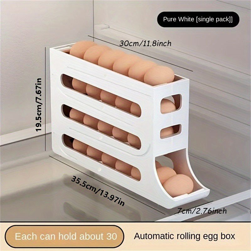 30 compartment refrigerator egg fresh-keeping box plastic portable food storage box transparent egg tray box
