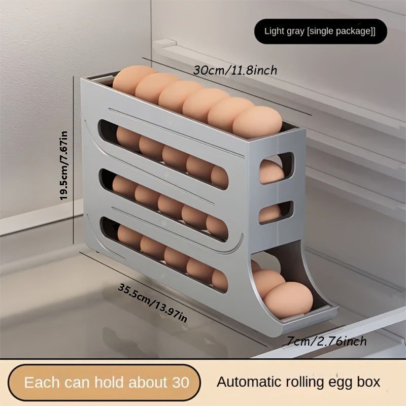 30 compartment refrigerator egg fresh-keeping box plastic portable food storage box transparent egg tray box
