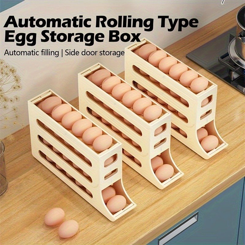 30 compartment refrigerator egg fresh-keeping box plastic portable food storage box transparent egg tray box