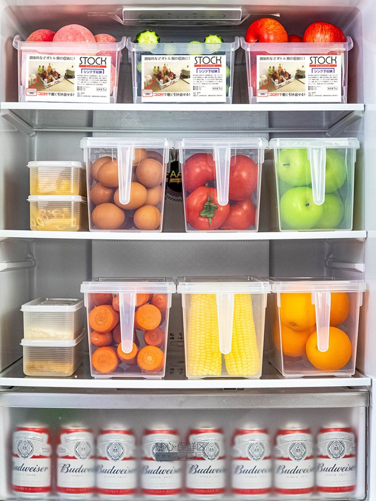 PP Material is Not Easy to Crack Food Preservation Container Fish Meat Refrigerator Organizer Storage Box