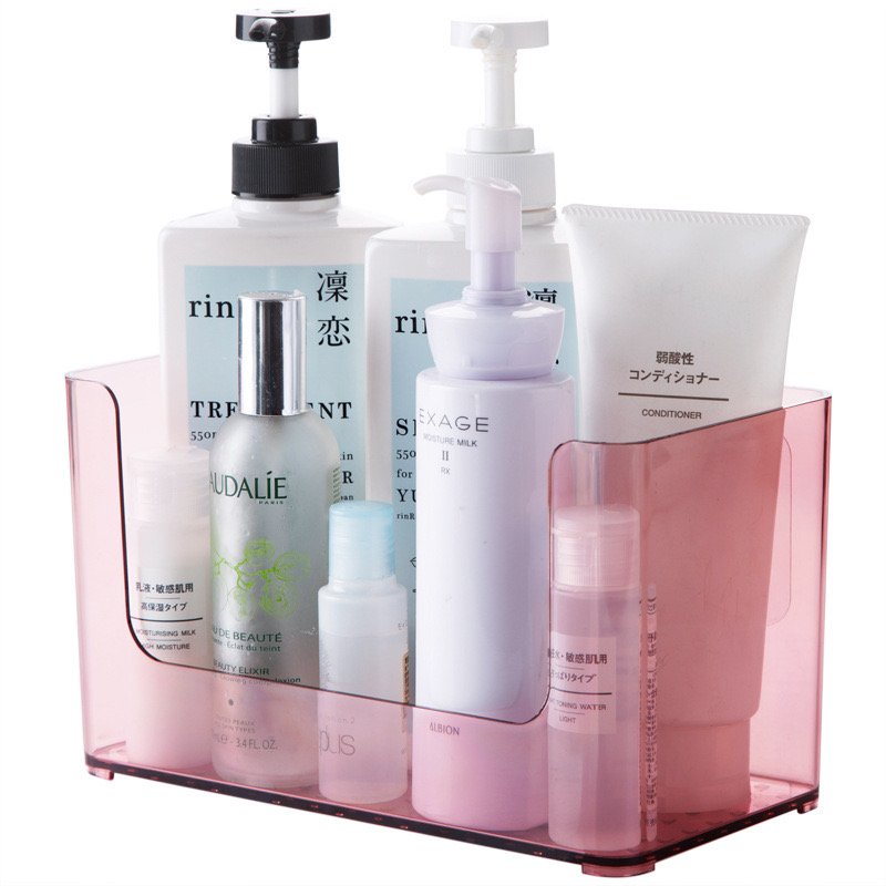Cosmetic storage box toilet bathroom wall suction type non perforated shelf wall hanging