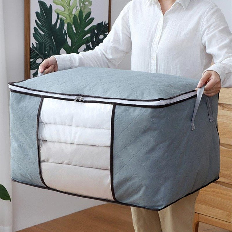 Large Capacity Household Quilt Storage Bag Clothes Quilt Storage Bag Moving Living Room Bedroom Quilt Sorting Storage Basket