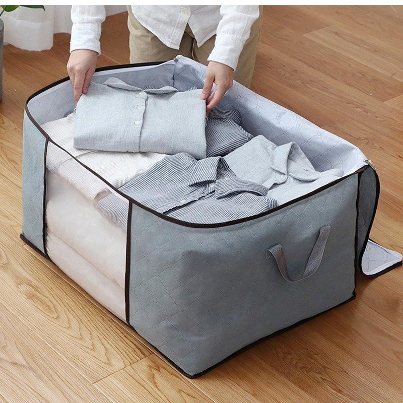 Large Capacity Household Quilt Storage Bag Clothes Quilt Storage Bag Moving Living Room Bedroom Quilt Sorting Storage Basket