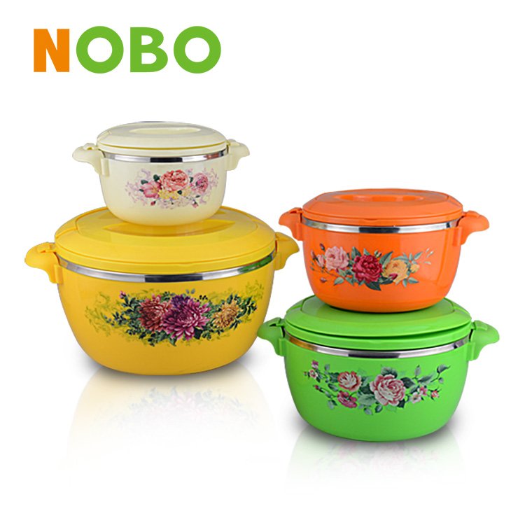 4 PCS fresh pot insulated lunch box keep warm hot pot food storage container set with handle