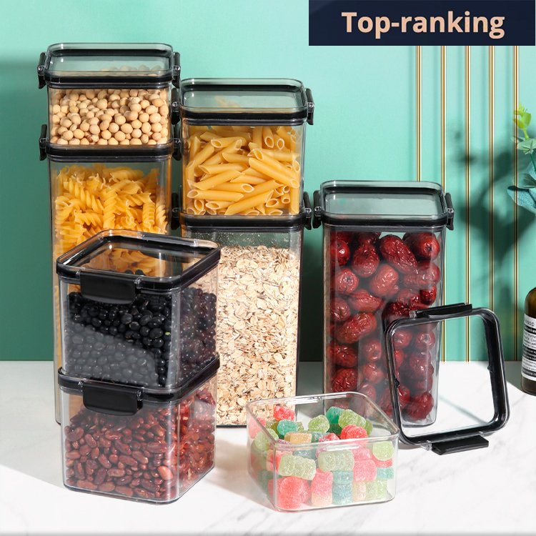 Amazom Hot Plastic Kitchen Organizer Airtight Food Container Air Tight Food Storage Containers With Lid