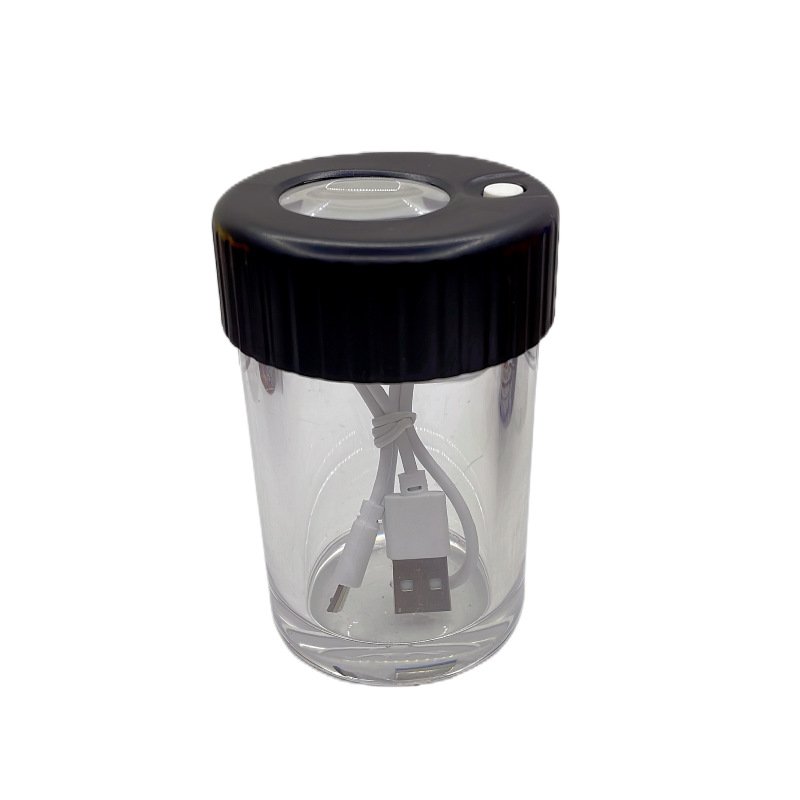 New multifunctional glass tobacco jar LED luminous printable logo with light storage jar tobacco household storage box