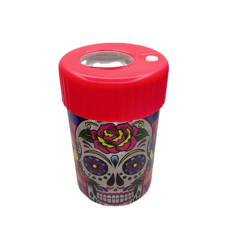 New multifunctional glass tobacco jar LED luminous printable logo with light storage jar tobacco household storage box
