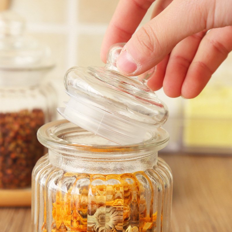 High Quality Luxury Empty 230ml 650ml 950ml 1250ml Candy Glass Containers For Food Storage Candy Glass Jar With Glass Lid