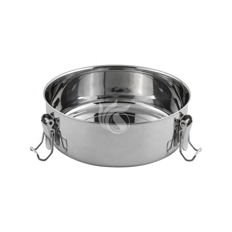 Stainless Steel Indian Tiffin Food Storage Container, Round 1 Tier Bento Lunch Box for Kids & Adults