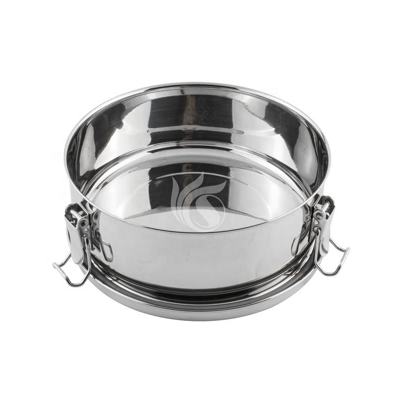 Stainless Steel Indian Tiffin Food Storage Container, Round 1 Tier Bento Lunch Box for Kids & Adults