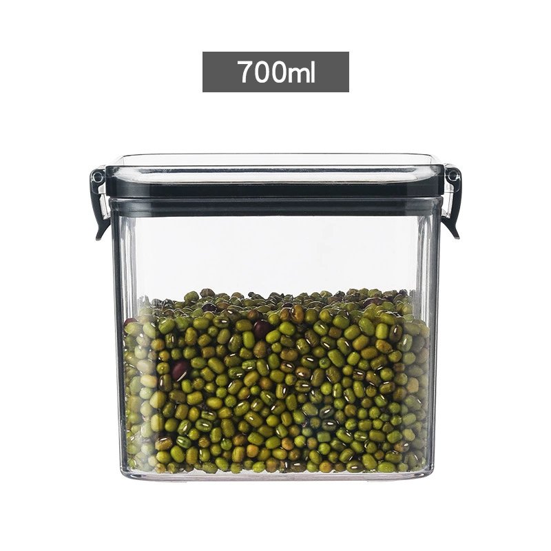 Square transparent sealed tank crisper kitchen grain storage tank snacks dried fruit storage tank manufacturers direct sales