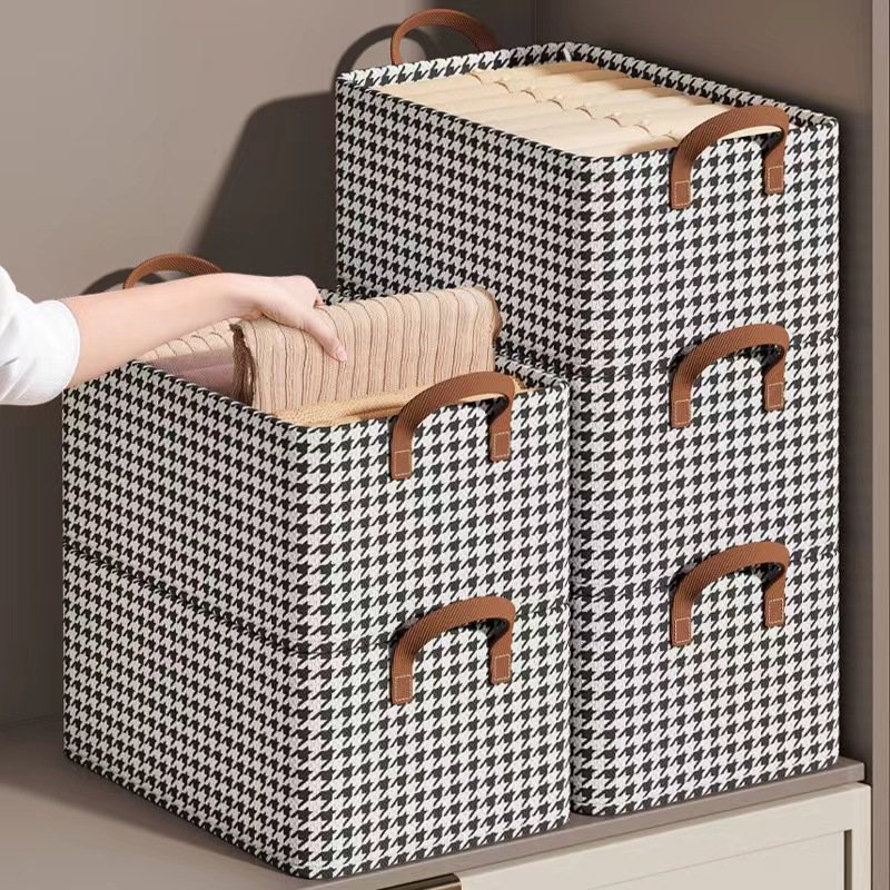 Clothes Dust Storage bask With steel frame Portablestorage Bag Foldable Moistureproof Large Capacity Storage Box