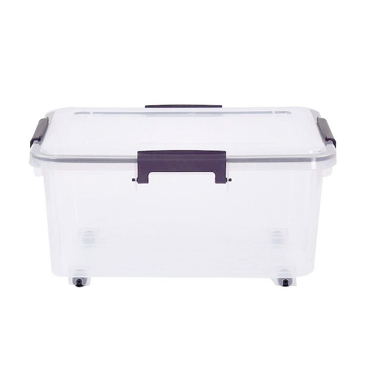 Direct Manufacturer 50L PP plastic storage box with wheels for kitchen household