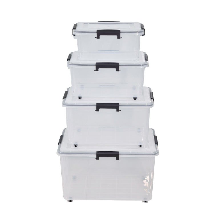 Direct Manufacturer 50L PP plastic storage box with wheels for kitchen household