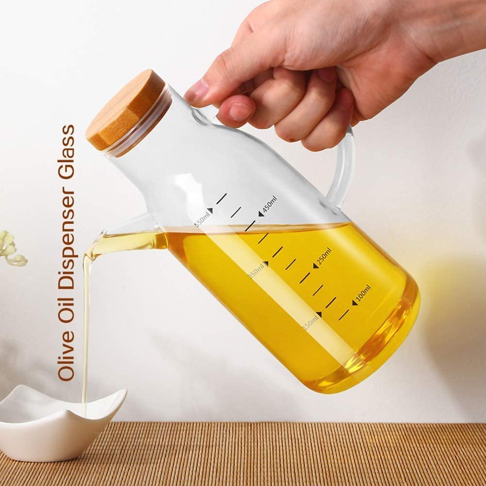 Oil Pot Dispenser Customized Glass Food Storage Jar With Lid High Quality Kitchen Oil Can Kitchen Household Oil Pot Glass 1000ml