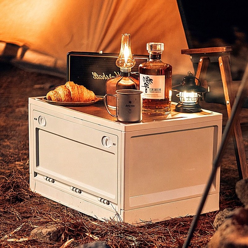 IRONDONKEY 20l Large Capacity Outdoor Picnic Folding Storage Box Exquisite Camping Storage Box