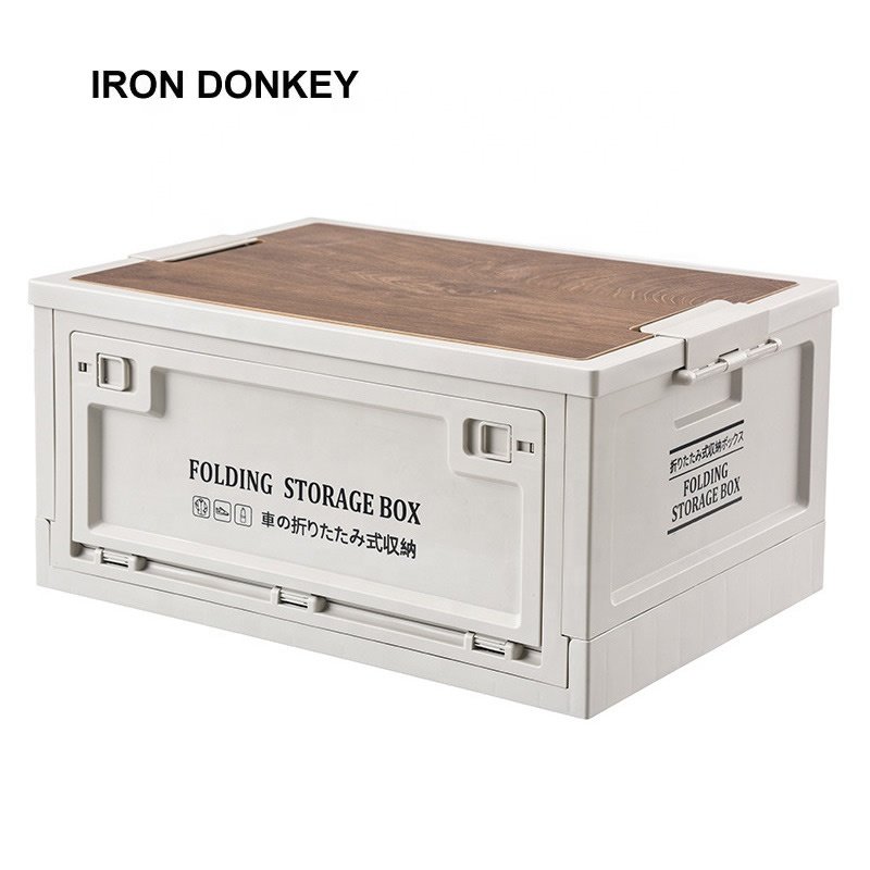 IRONDONKEY 20l Large Capacity Outdoor Picnic Folding Storage Box Exquisite Camping Storage Box