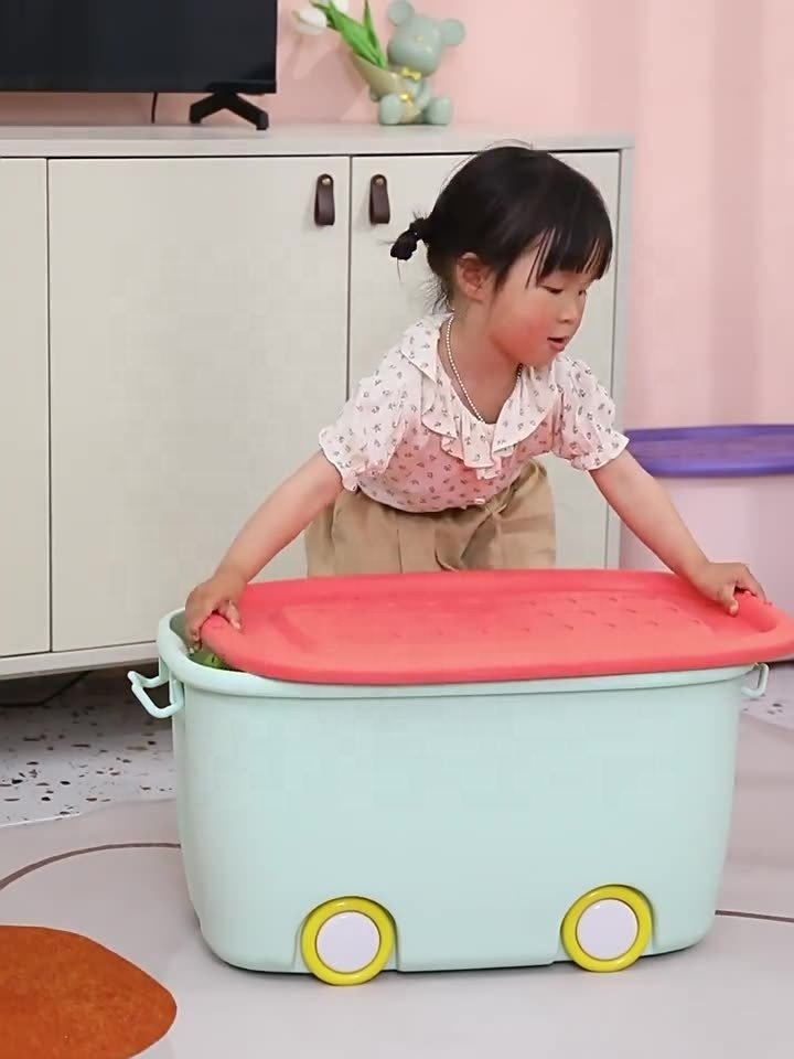 Home organizer baby clothes and snacks storage box Plastic storage box fun box