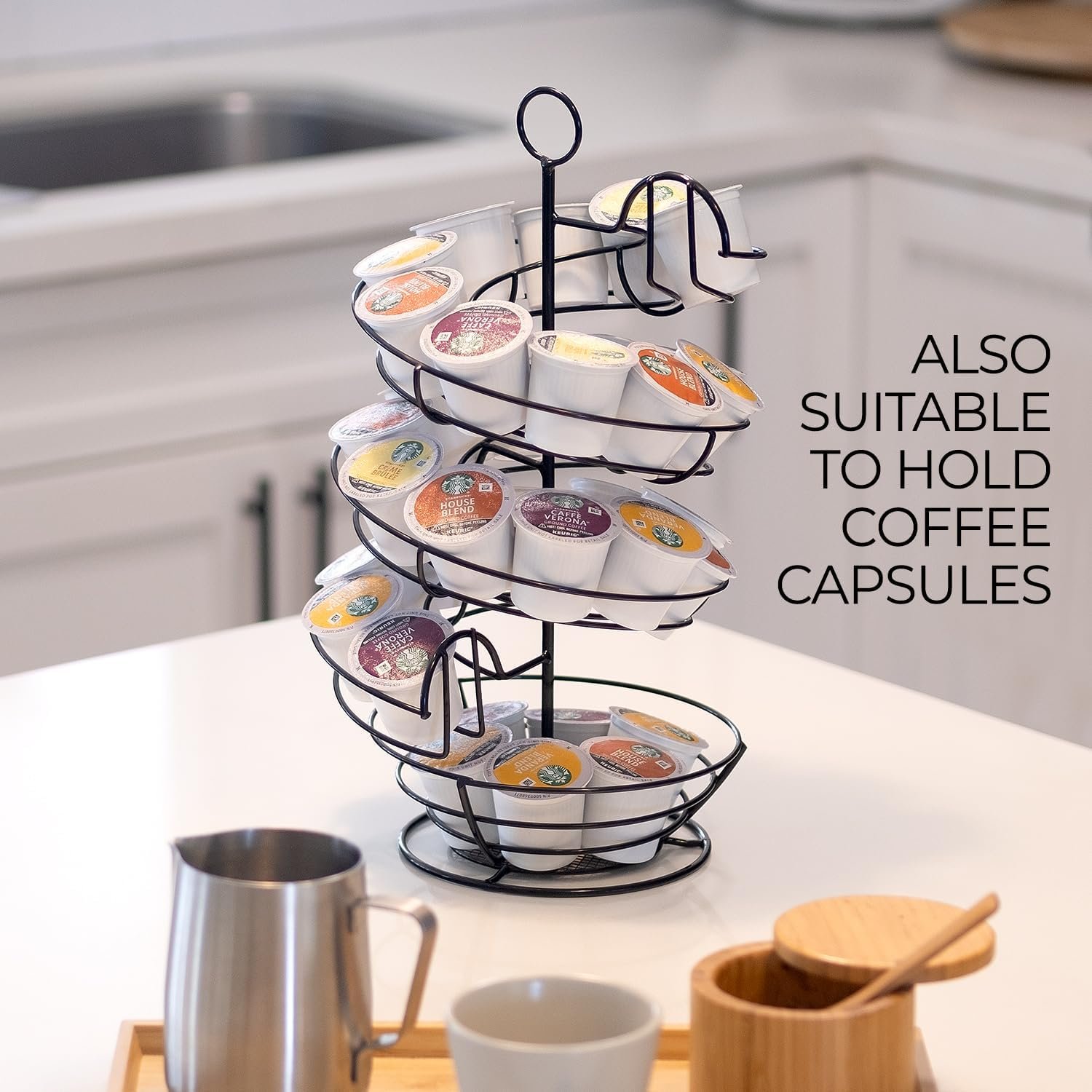 2023 New Design Stackable Kitchen Wholesale Decorative Metal Egg Food Holder Storage Container