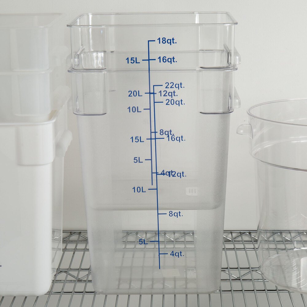 Food NSF PC Clear Square Kitchen Storage Box