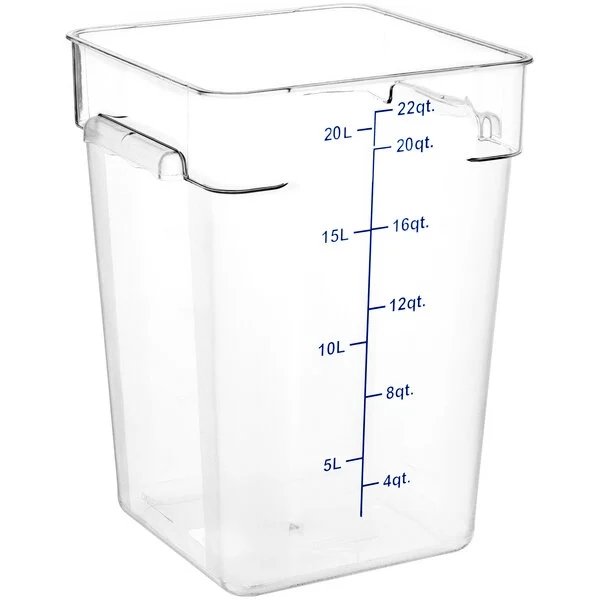 Food NSF PC Clear Square Kitchen Storage Box