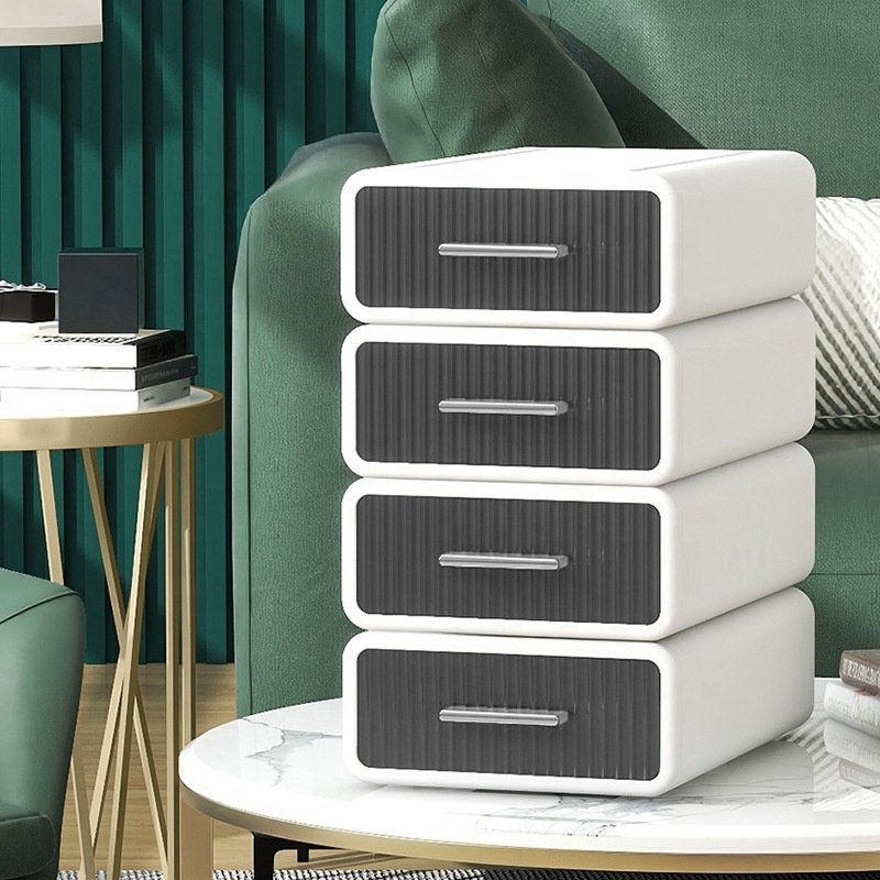 Plastic Desk Storage Box desktop Organization For Cosmetics Makeup Organizer With Drawer