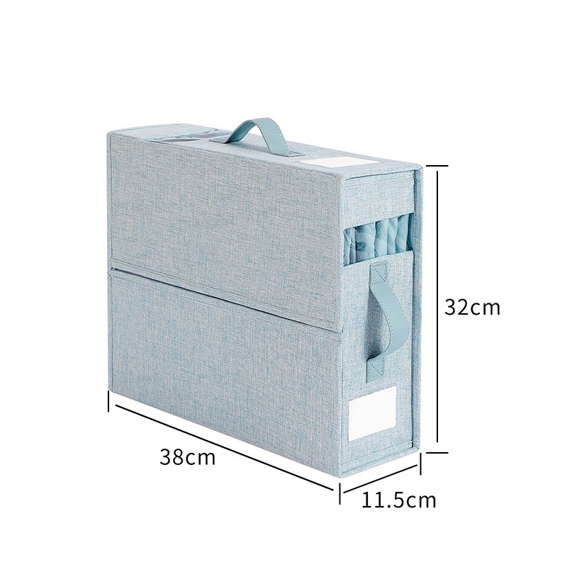 Foldable Bed Sheet Organizer Linen Fabric Closet Organizer Visual Window Design Wardrobe Divider Storage Box Pillow Organizer