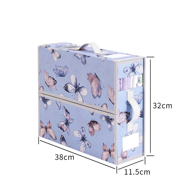Foldable Bed Sheet Organizer Linen Fabric Closet Organizer Visual Window Design Wardrobe Divider Storage Box Pillow Organizer