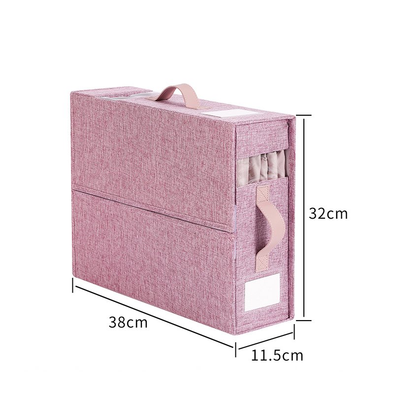 Foldable Bed Sheet Organizer Linen Fabric Closet Organizer Visual Window Design Wardrobe Divider Storage Box Pillow Organizer