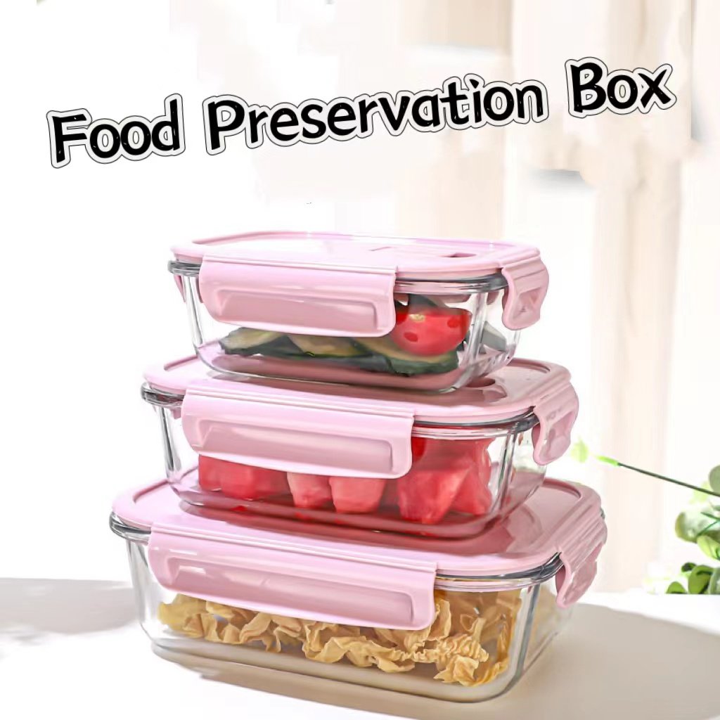 Multi-grid Glass Lunch Box Meal Prep Containers Glass Food Storage Containers With Lids Kitchen Storage & Organization