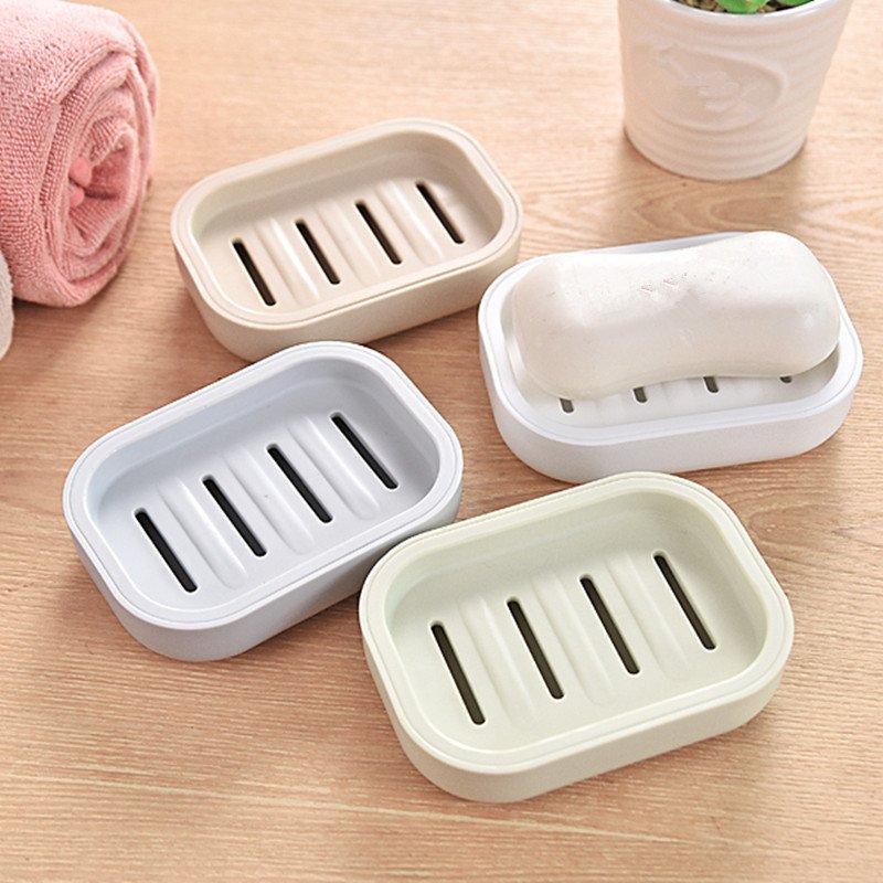Wholesale Plastic Soap Storage Box Double-Layer Bar Soap Dish Holder for Shower Kitchen Bathroom