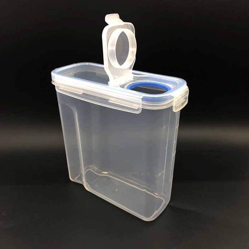 2.5L 6Packs Set Silicone Seal Kitchen Plastic Cereal Container for Dry Food Kitchen Grains