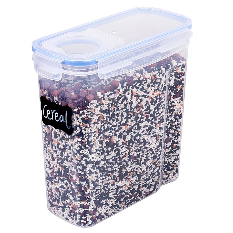2.5L 6Packs Set Silicone Seal Kitchen Plastic Cereal Container for Dry Food Kitchen Grains