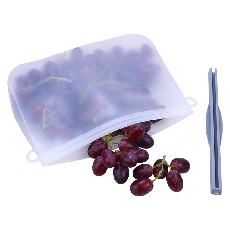 Pack of 3 Sizes Reusable Non-toxic & Non-allergenic Certified Food Grade Silicone Food Storage Bags Eco-Friendly Sous Vide Bags