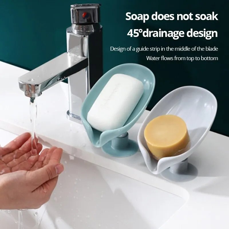 Soap Box Creative Draining Soap Storage Rack Punch Free Suction Cup Personalized Cute Household Shelf Bathroom Artifact