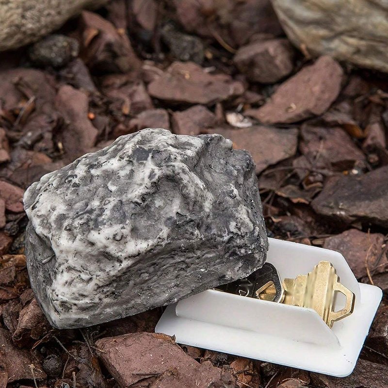 Creative Simulation Hide Keys In Stone Safety Storage Box Outdoor Garden Hidden Fake Rock Shape For Home RV Spare Key Safe