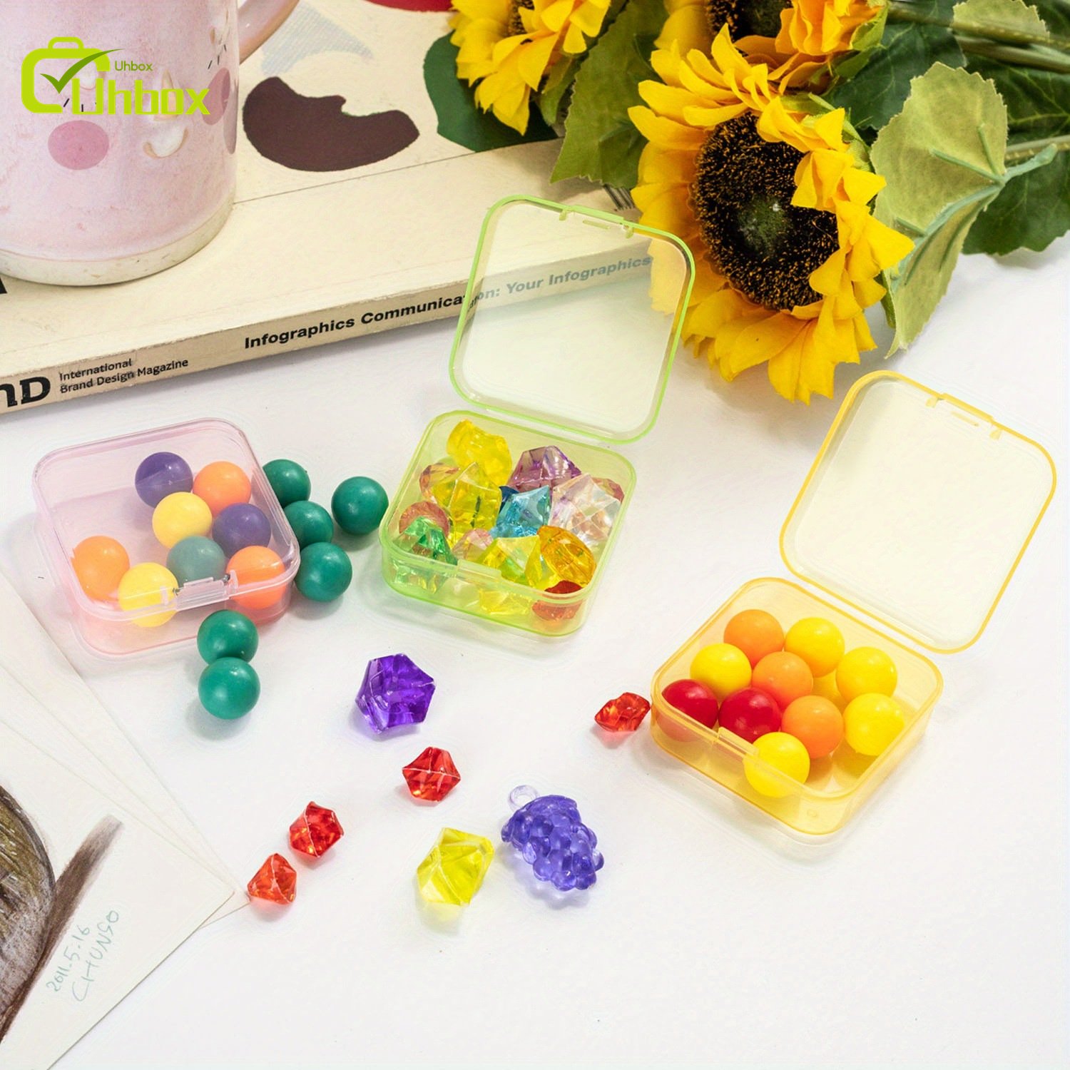 Hot Sale Transparent Plastic Mini Organizing Dust Storage Box Square Modern Injection Techniques Earplugs Jewelry Accessories