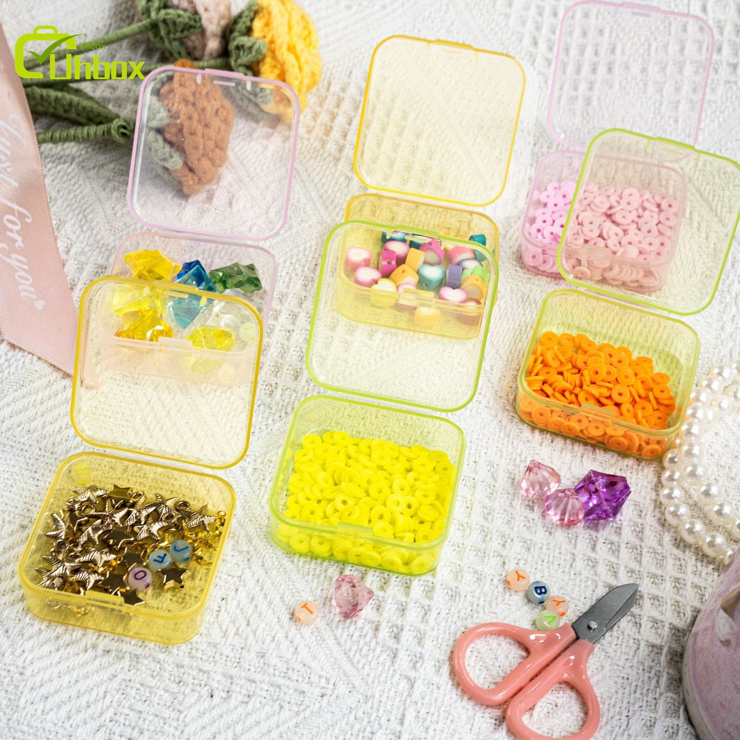 Hot Sale Transparent Plastic Mini Organizing Dust Storage Box Square Modern Injection Techniques Earplugs Jewelry Accessories