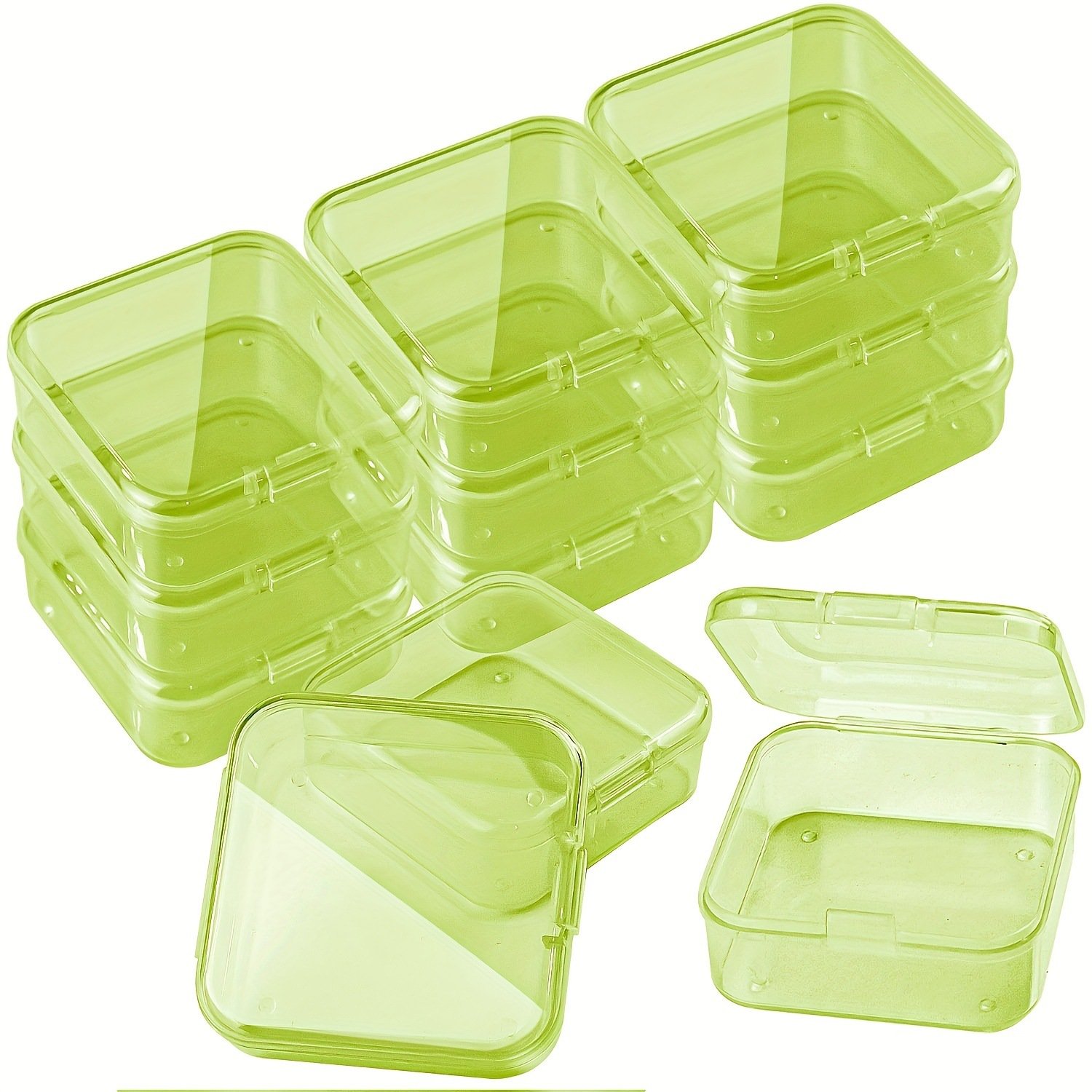 Hot Sale Transparent Plastic Mini Organizing Dust Storage Box Square Modern Injection Techniques Earplugs Jewelry Accessories